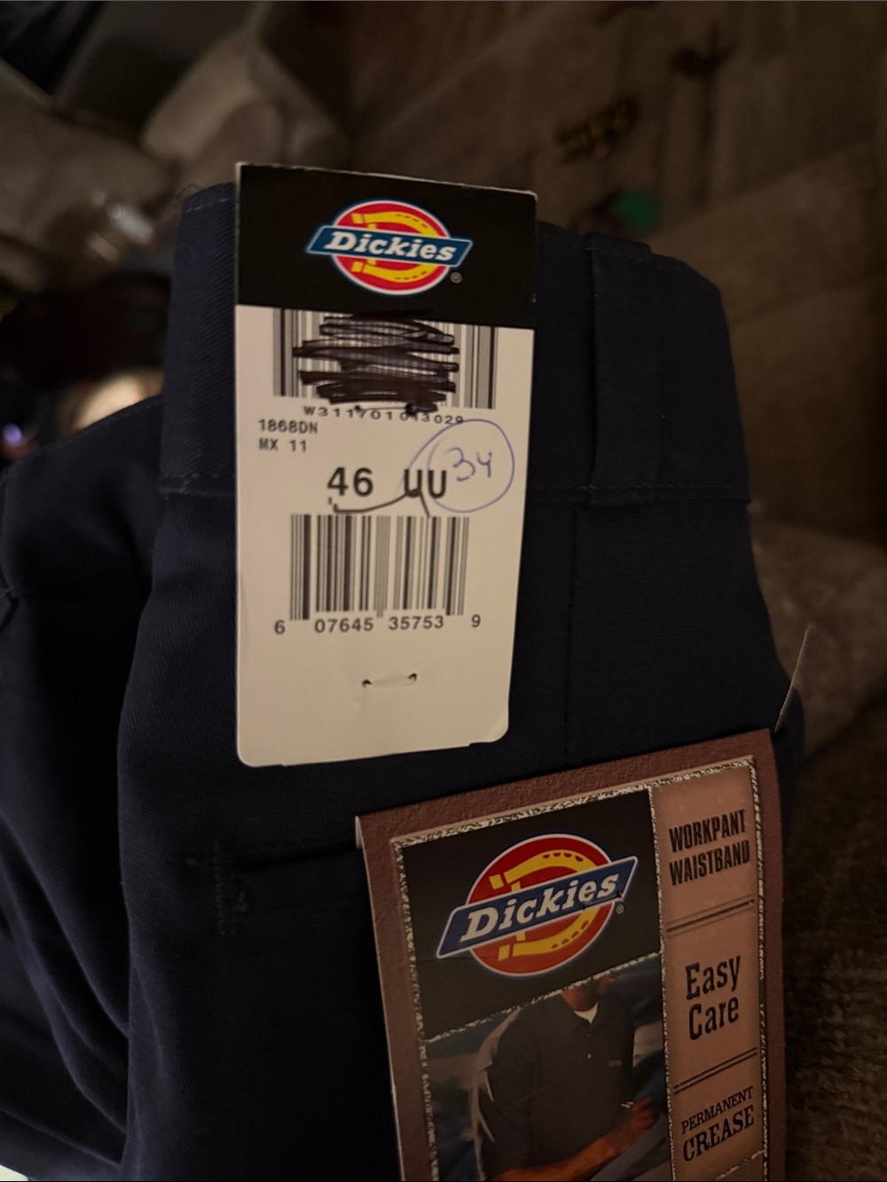 2 pairs of Dickies Men’s Dark Navy Relaxed Fit Work Jeans